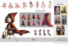 the concept art for little red riding hoods