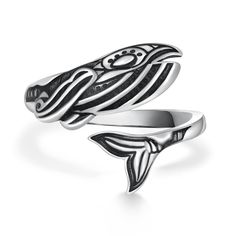 PRICES MAY VARY. Whale Ring Design: The irregular texture on this orca is covered with clear black glue for a unique and stylish design. Orca is a very interesting and intelligent marine mammal. The sea open ring will fit most everyday needs and is the perfect everyday accessory for women. Whales Open Ring Material: Orca Ring for women made of 925 sterling silver, which is nickel-free, lead-free, cadmium-free and hypoallergenic, especially for those with sensitive skin. The sterling silver orca Whale Jewelry, Have A Nice Life, Whale Gift, Sea Animal, Fish Scale, Ring Pendant, Everyday Accessories, Open Ring, Animal Jewelry