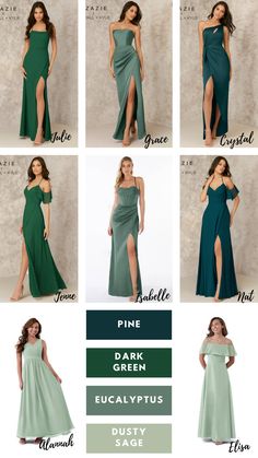 the bridesmaid dresses are available in different colors