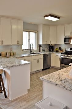 the kitchen is clean and ready for us to use in its new owner's home