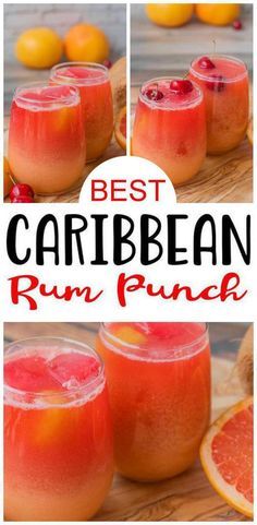 the best caribbean rum punch recipe is made with grapefruit and orange juice