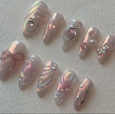 Kutek Disney, Fake Nails Designs, Hello Nails, Pretty Acrylic Nails, Cute Acrylic Nails