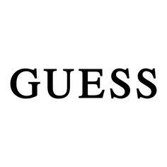 the word guess written in black on a white background