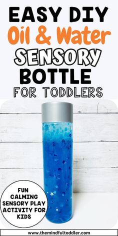 an easy diy oil and water bottle for toddlers