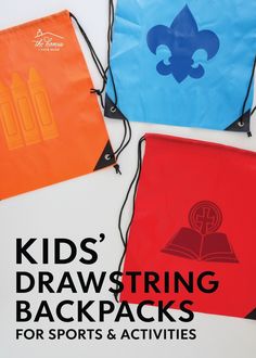 kids'drawstring backpacks for sports and activities