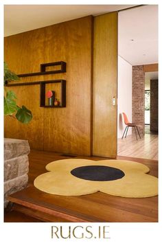 Orla Kiely Flower Sunshine 061306 Kid Room Carpet, Playroom Rug, Hand Tufted Rug, Beautiful Flower Designs, Artisan Rugs, Circle Rug, Room Carpet