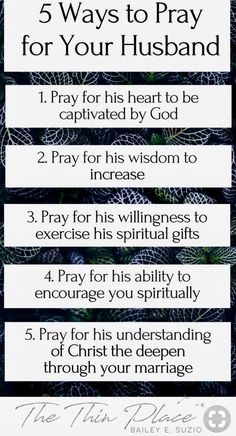 the 5 ways to pray for your husband