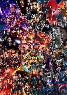 the avengers movie poster with many different characters