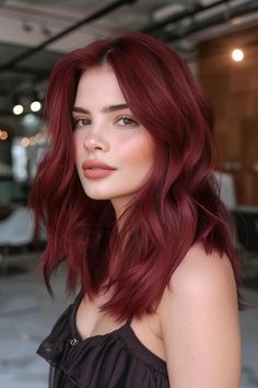 36 Cherry Cola Hair Ideas You Need To Try In 2024 Red Hair For Fair Skin Brown Eyes, Fall Hair Fashion Colors, Cold Red Hair, Maroon Red Hair, Red Hair Tones, Cherry Red Hair Color, Red Color Hair, Cherry Coke Hair, Red Velvet Hair