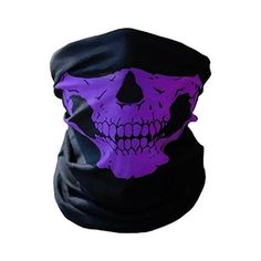 Variety Skeleton Head Scarf Riding Warm Wai Bo Skiing Props Functional Seamless Headscarf Material: polyester microfiber Color: as the picture shows, (Due to the difference between different monitors, the picture may have slight color difference. please make sure you do not mind before ordering, Thank you!) Package weight: 35g Package size: 15x15x1cm,(Please allow 1-3mm error due to manual measurement. please make sure you do not mind before ordering.) Size: One Size.  Color: Purple. Ghost Face Mask, Skull Face Mask, Halloween Christmas Decorations, Skeleton Head, Helmet Liner, Skull Scarf, Half Face Mask, Skull Mask, Pink Skull