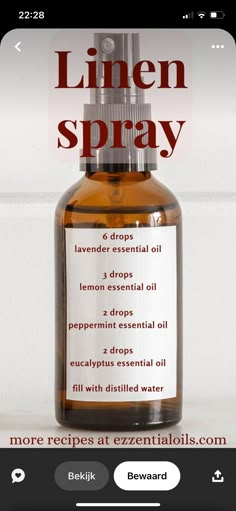 Linen Spray Essential Oils, Essential Oil Spray Recipes, Doterra Essential Oils Recipes, Perfume Recipes, Essential Oils Cleaning