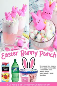 an easter bunny punch recipe with marshmallows