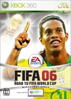 the cover art for the video game football 08 road to fifa world cup 2010, featuring a soccer player pointing his finger up