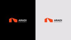 two logos for the development of an appliance company, which is currently in arabic and english