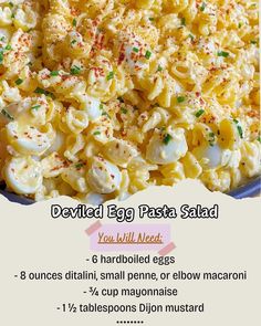 the recipe for deviled egg pasta salad