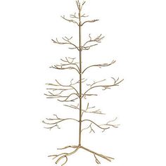 a tall metal tree is shown against a white background