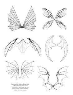 an image of different types of wings in the shape of butterflies and moths on a white background