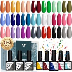 PRICES MAY VARY. 【What You Get】 This gel nail polish set includes 21* gel nail polish, 1* base coat, 1* glossy top coat and 1* matte top coat. VANREESA gel nail polish offers a rich and vibrant color palette, making it suitable for all occasions and holidays. Whether you're a beginner or an experienced nail art enthusiast, VANREESA gel polish will meet all your nail art needs. 【Classic Basic Collection】 The 21 colors of gel nail polish handpicked by VANREESA, including white, black, pink, green, Yellow Gel Polish, Gel Polish Kit Amazon, Unique Manicure, Matte Top Coat, Nail Polish Set, Gel Nail Polish Set, Art Enthusiast, Gel Polish Colors, Nail Polish Sets