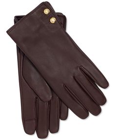 Leather Button Touch Gloves Ralph Lauren Leather, Touch Screen Gloves, Timeless Gifts, Womens Tights, Socks And Tights, Kids Socks, Ralph Lauren Womens, Leather Gloves, Mens Socks