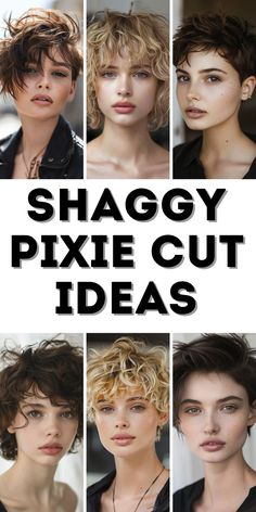 Discover a variety of 32 shaggy pixie cut ideas designed for diverse hair types and styles, from fine Asian hair to thick, curly textures. Perfect for updating your look in 2024 Undercut And Bangs, Haircuts Thick Curly Hair, Short Hair With Undercut, Thick Pixie Cut, Hair With Undercut, Shaggy Pixie Cut, Pixie Cut Curly Hair, Pixie Cut Round Face, Trendy Fall Hair Color