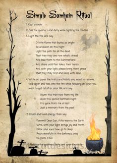 Simple Samhain Ritual | Book of Shadows Samhain Ritual Witchcraft, Witch Rituals, Magic Spell Book, Book Of Shadow, Witch Spell, Witch Books