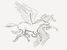 Horse With Wings Drawing, Flying Horse Drawing, Horse Wings, Pegasus Drawing, Horse With Wings, Horse Drawing Tutorial, Wings Sketch, Drawing Horse, Wings Flying