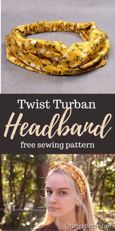 the twist turban headband sewing pattern is easy to sew