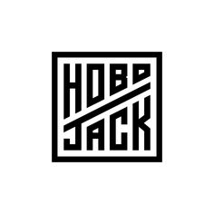 a black and white logo with the words'hob jack'written in it