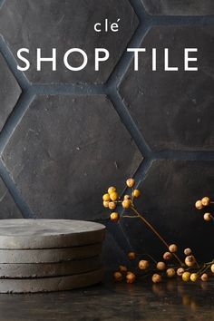 explore expressive, striking, dark tile from clé Black Hex Tile Shower Wall, Cle Tile Flemish Black, Charcoal Hexagon Tile, Black Moroccan Tile, Black Glazed Tile, Black Tiles Kitchen, Mid Century Modern Kitchen Design, Salt Box House