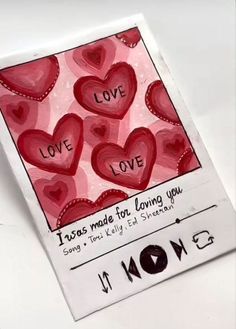 a valentine's card with hearts on it and the words love is made for loving you