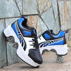 Roller Skate Double Wheels Sneakers - MaviGadget Blade Shoes, Zapatillas Veja, Basket Veja, Folding Mechanism, Roller Skate Shoes, Roller Shoes, Shoes For Kids, Orange Shoes, Roller Skate