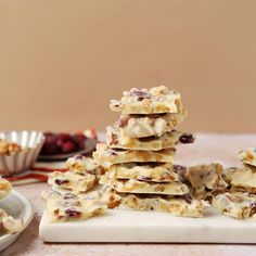 a stack of cookies sitting on top of a table