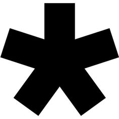 a black and white image of an asterisk symbol