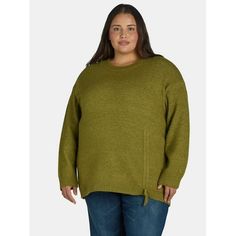 TS CINCH PULLOVER Size: 4X.  Color: Green.  Gender: female.  Age Group: adult. Sky Clothing, Beaded Sweater, Plus Size Cardigans, Sweater Blazer, Pocket Cardigan, Plus Size Sweaters, Ribbed Tank Tops, Knitted Pullover Sweaters, Sweater Blouse