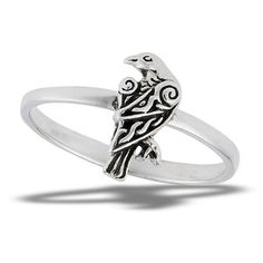 Beautiful Ring .925 Sterling Silver Raven Bird Animal Band Jewelry Female Male Unisex Size 7 All our silver jewelry is crafted from .925 silver also commonly referred to as sterling silver. Sterling silver is the standard for beautiful high-quality silver jewelry and cannot be replicated by lower priced silver plated jewelry. It is 92.5% pure silver, mixed with alloys to add strength and durability to stand the test of time. Keep your fine jewelry shiny and elegant by storing it properly. Jewelr Raven Bird, Female Male, Band Jewelry, Silver Plated Jewelry, Beautiful Ring, Pure Silver, Plastic Bag, Beautiful Rings, Women Rings