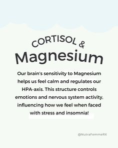 Magnesium And Cortisol, Hypothalamus Pituitary Adrenal Axis, Magnesium For Hormones, Hypothalamic Amennhorea Recovery, Cortisol Regulation, Hypothalamic Amennhorea, Cortisol Imbalance, Lower Cortisol, How To Lower Cortisol