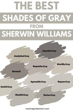 the best shades of gray from sherylin williams