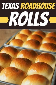 the texas roadhouse rolls are ready to be baked in the oven, and they're