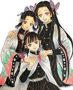 two girls and one boy are dressed in black with butterflies on their wings, while the girl is wearing a white dress