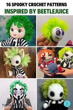 Take a look at these 16 spooky Beetlejuice crochet patterns that are perfect for Halloween. From home decor to fun accessories, these patterns bring Beetlejuice to life. Curated by The Yarn Crew.