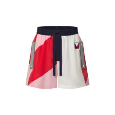 LOUIS VUITTON® - Lv X Ac Geometric Print Shorts - Milk White High Fashion Style, High Fashion Clothing, Louis Vuitton Gifts, America's Cup, High Fashion Women, High Fashion Outfits, Stole Scarf, Leather Denim, Louis Vuitton Official