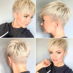 Tagli capelli corti ciuffo 2020 Pixies Haircut, Easy Trendy Hairstyles, Short Hair Pixie Cuts, Trendy Hairstyle, Edgy Short Hair, Sassy Hair, Very Short Hair