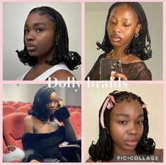 Different Types Of Braids For Black Hair Protective Styles, Hairstyle On Natural Hair, Hair Color Tips, Color Tips, Short Box Braids Hairstyles, Curly Braids, Braids Ideas