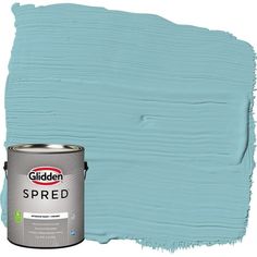 a blue paint with the words, golden spred on it and a canister