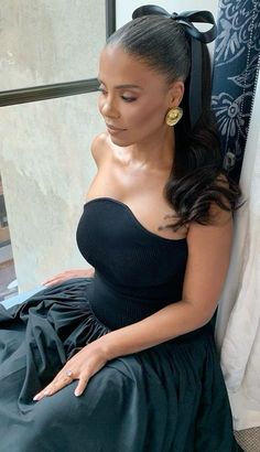 Sanaa Lathan, Black Femininity, Effortlessly Chic Outfits, Looks Chic, Black Is Beautiful, Beautiful Black Women, Hair Looks, Classy Outfits, A Black