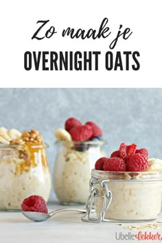 Je houdt van havermout bij het ontbijt maar niet van vroeg opstaan om havermoutpap te maken? Dan hebben wij bij Libelle Lekker de oplossing voor jou: overnight oats! Oatmeal For Breakfast, Overnight Oats Healthy, Oats Breakfast, Oatmeal Breakfast, Overnight Oats Recipe, Quick Breakfast, Overnight Oats, Early Morning, Healthy Drinks