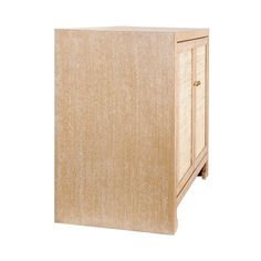 a wooden cabinet with two doors and drawers