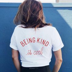 Being Kind Is Cool Size Medium Wholesome Culture Nwot Printed On Next Level Sustainable Tumblr T Shirt, Comfy Shirts, 로고 디자인, Cute Tshirts, Cute Woman, Cool Tees, Grunge Fashion, Clothing Company, Cool T Shirts