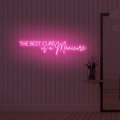 The Best Cure is a Manicure Neon Signs, Neon Lights, LED Neon Signs for Room, Bars Light Up Signs, Cool Neon Light Signs, Neon Wall Lights Nail Salon Minimalist, Neon Signs For Room, Neon Wall Lights, Signs For Room, Exhibition Signage, Ambiguous Quotes, Nails Business, Waxing Room, Business Decoration