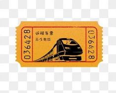 a ticket with a train on it and chinese characters in the background png clipart